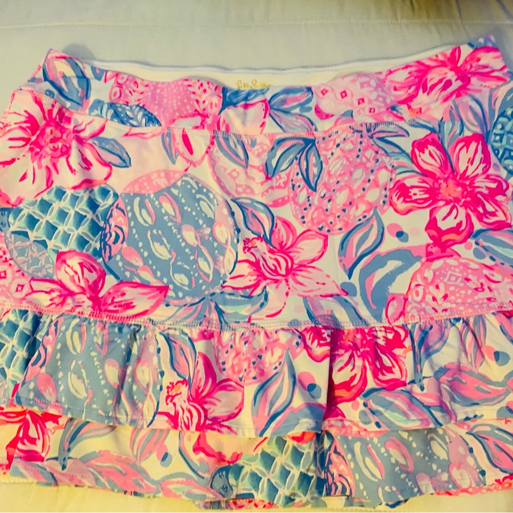 Lilly Pulitzer Pink and Blue Floral Skort